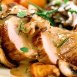 FILET DE POULET À LA CRÈME MORILLES