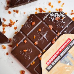 CHOCOLAT NOIR, CARAMEL ET FLEUR DE SEL